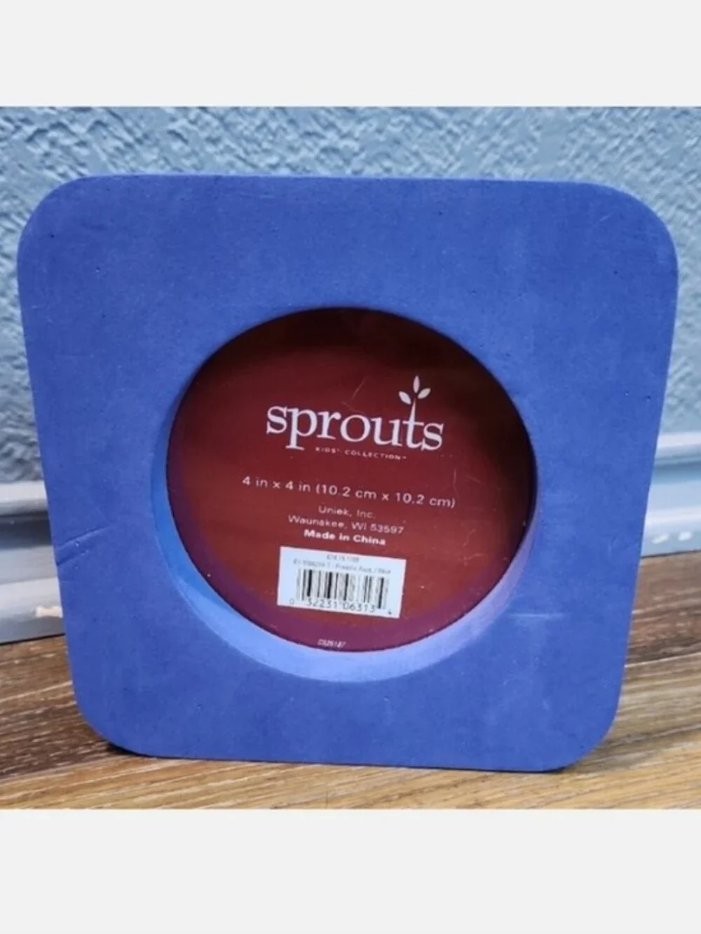 Blue Foam Square Circle Photo Frame
